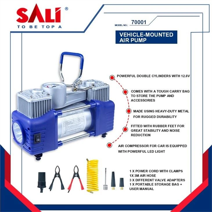 Portable small car - mounted air pump (2)